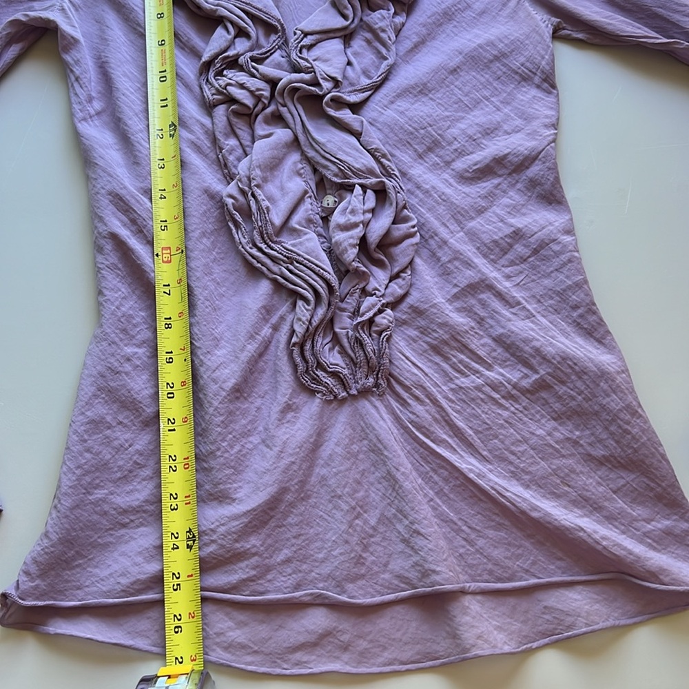 Long Sleeve Ruffle Top Purple - Picture 6 of 7